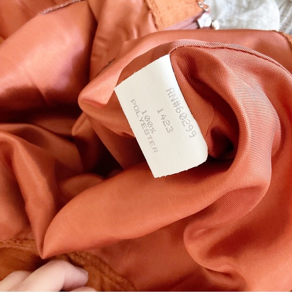 Vintage Y2K Chetta B Sacks Fifth Avenue Copper Dress Size 4 - Picture 5 of 6